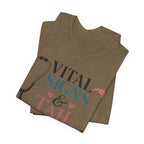 Vital Signs & Tail Wags Tee - Nurse Vet Stethoscope Paw Print T-Shirt