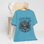 Emotion Support Department Tee — Anatomical Heart Floral Graphic Shirt