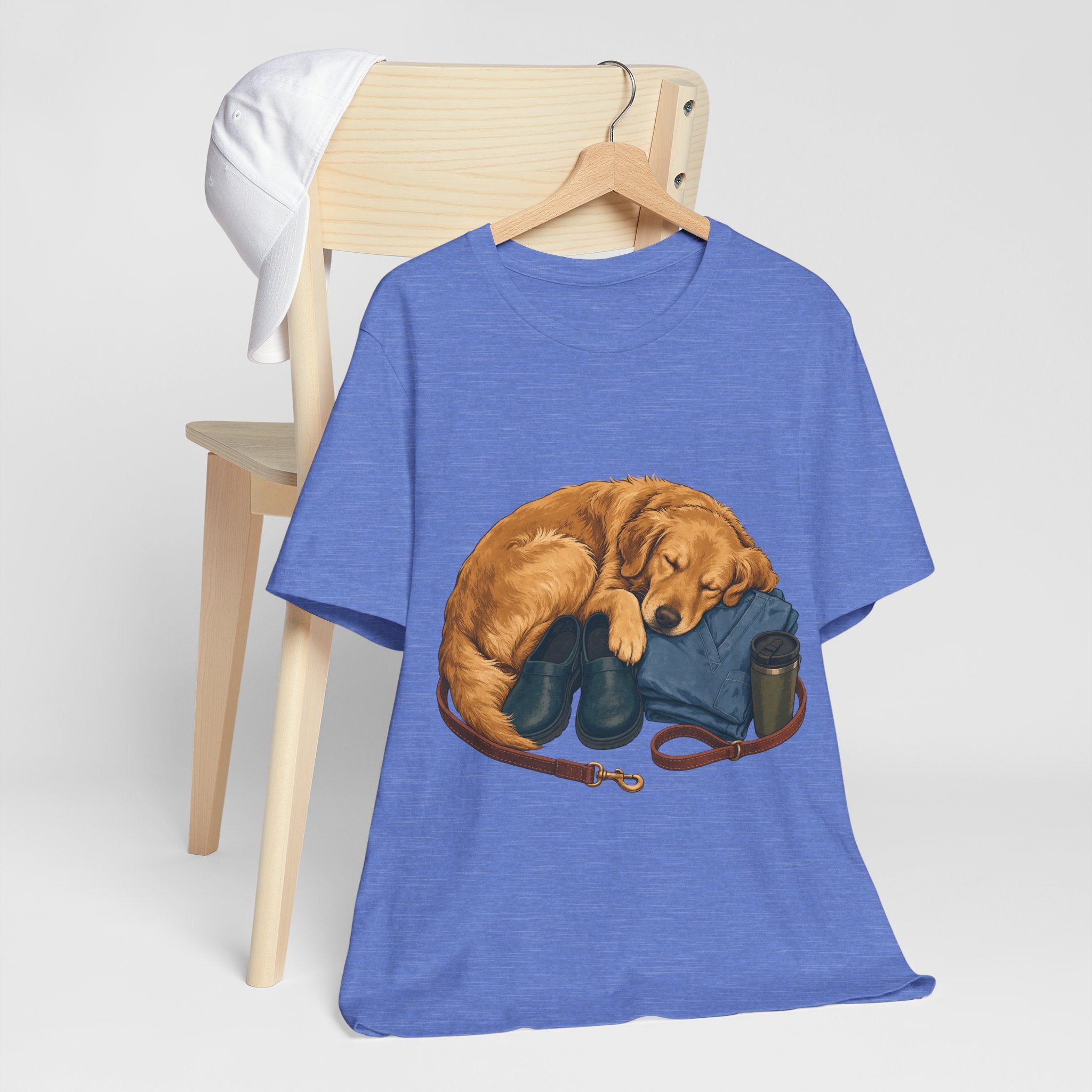 "Sentimental Nurse Dog Lover" T-Shirt — Charming Golden Retriever Graphic Tee