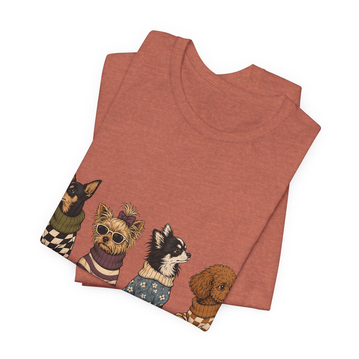 "Outfitted for the Walk" — Stylish Dog Mom T-Shirt