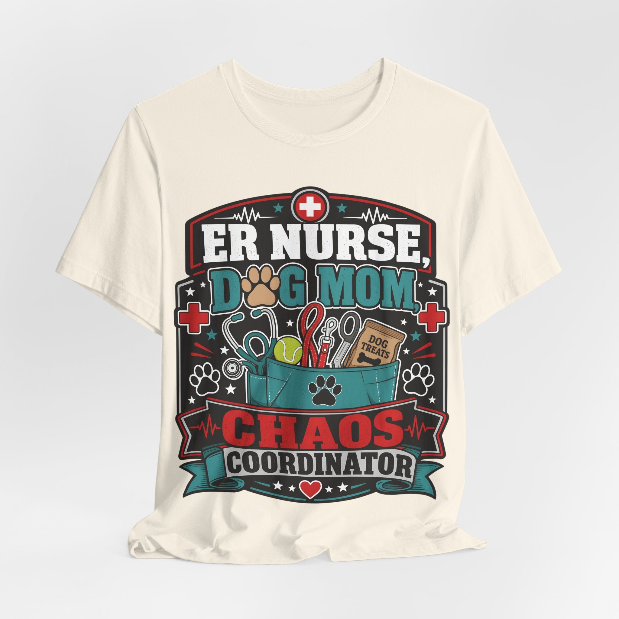 ER Nurse Dog Mom T-Shirt — "Chaos Coordinator" Graphic Tee