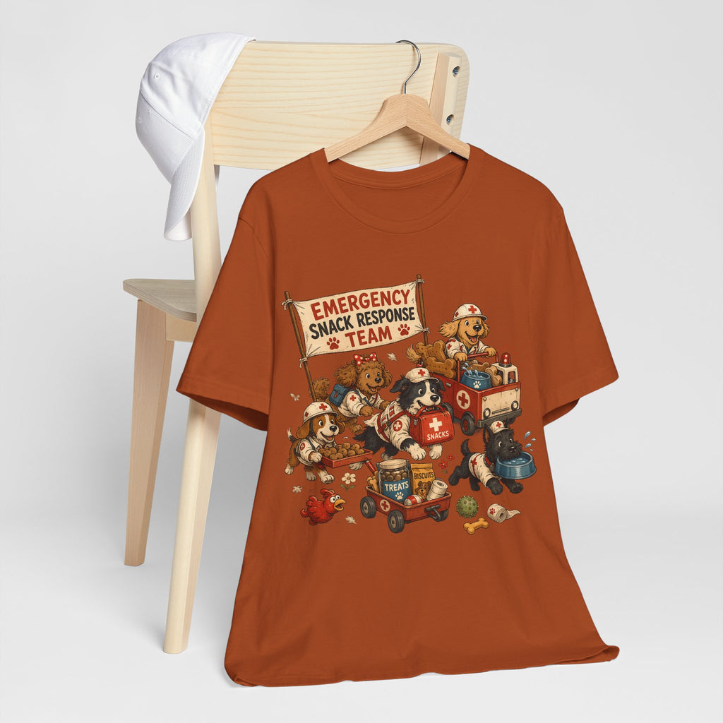 Emergency Snack Response Team T‑Shirt — Cute Rescue Dogs Graphic Tee