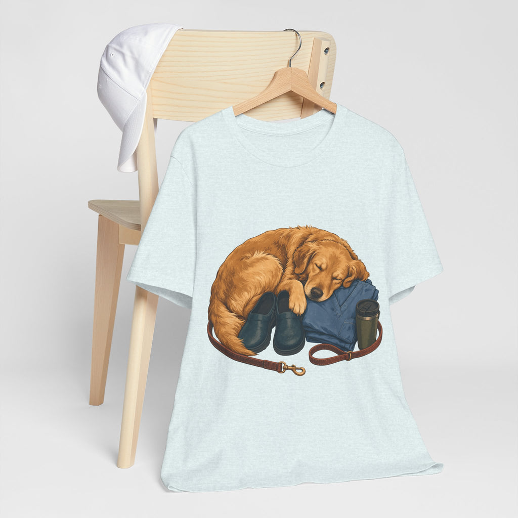 "Sentimental Nurse Dog Lover" T-Shirt — Charming Golden Retriever Graphic Tee