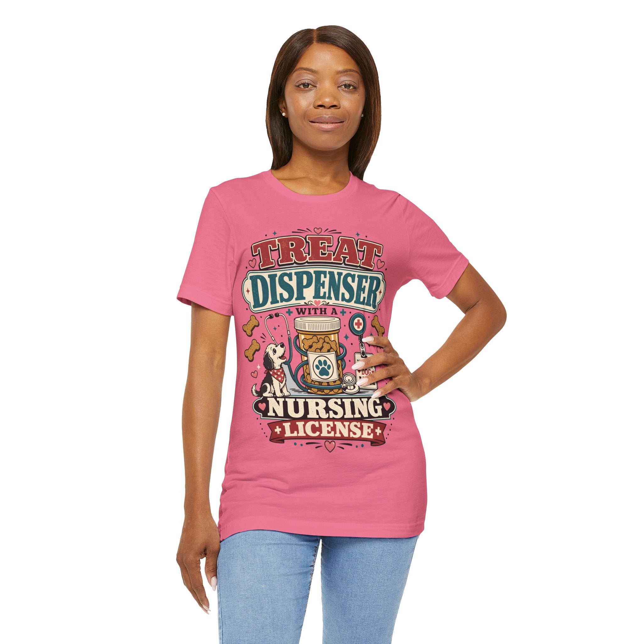 Treat Dispenser Nursing License Tee — Nurse Dog Mom T-Shirt