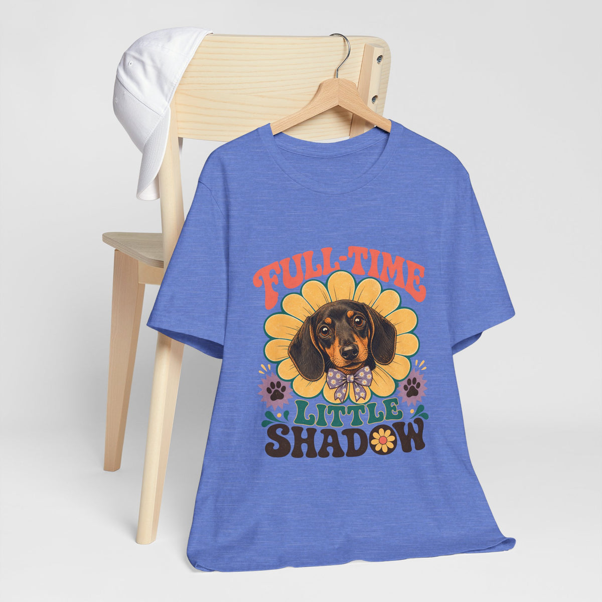 "Full-Time Little Shadow" — Cute Dachshund Dog Mom T-Shirt