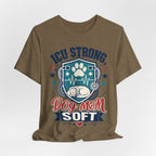 ICU Strong Dog Mom Tee - Nurse Dog Paw Rescue Shirt
