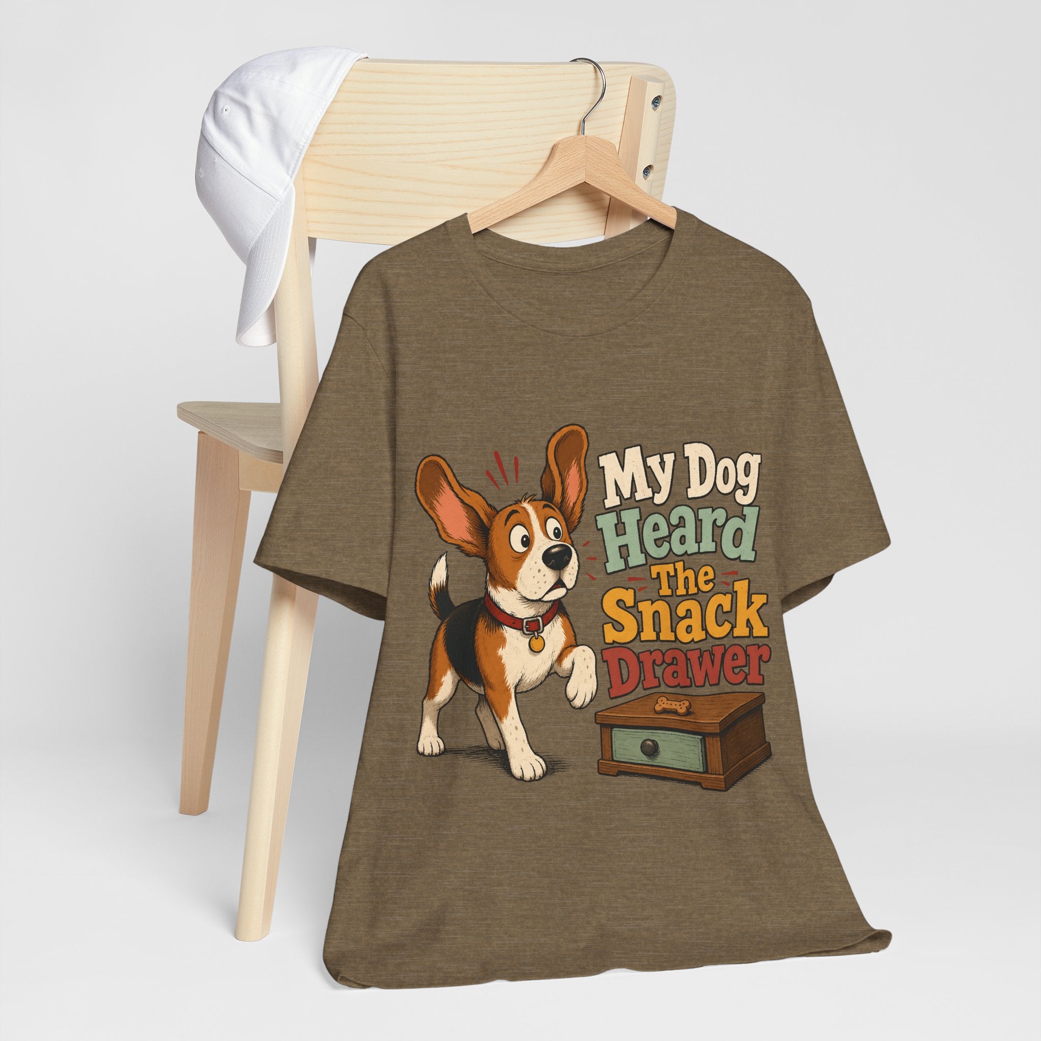 "My Dog Heard The Snack Drawer" Dog Lover T-Shirt — Funny Dog Graphic Tee