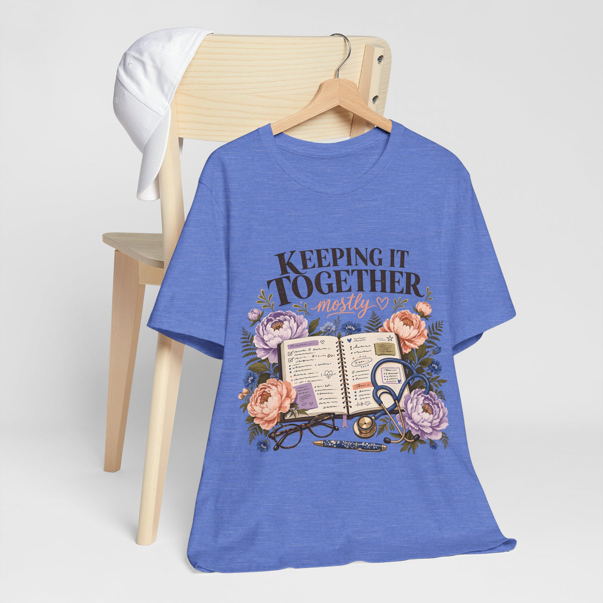 "Keeping It Together Mostly" — Botanical Nurse T-Shirt