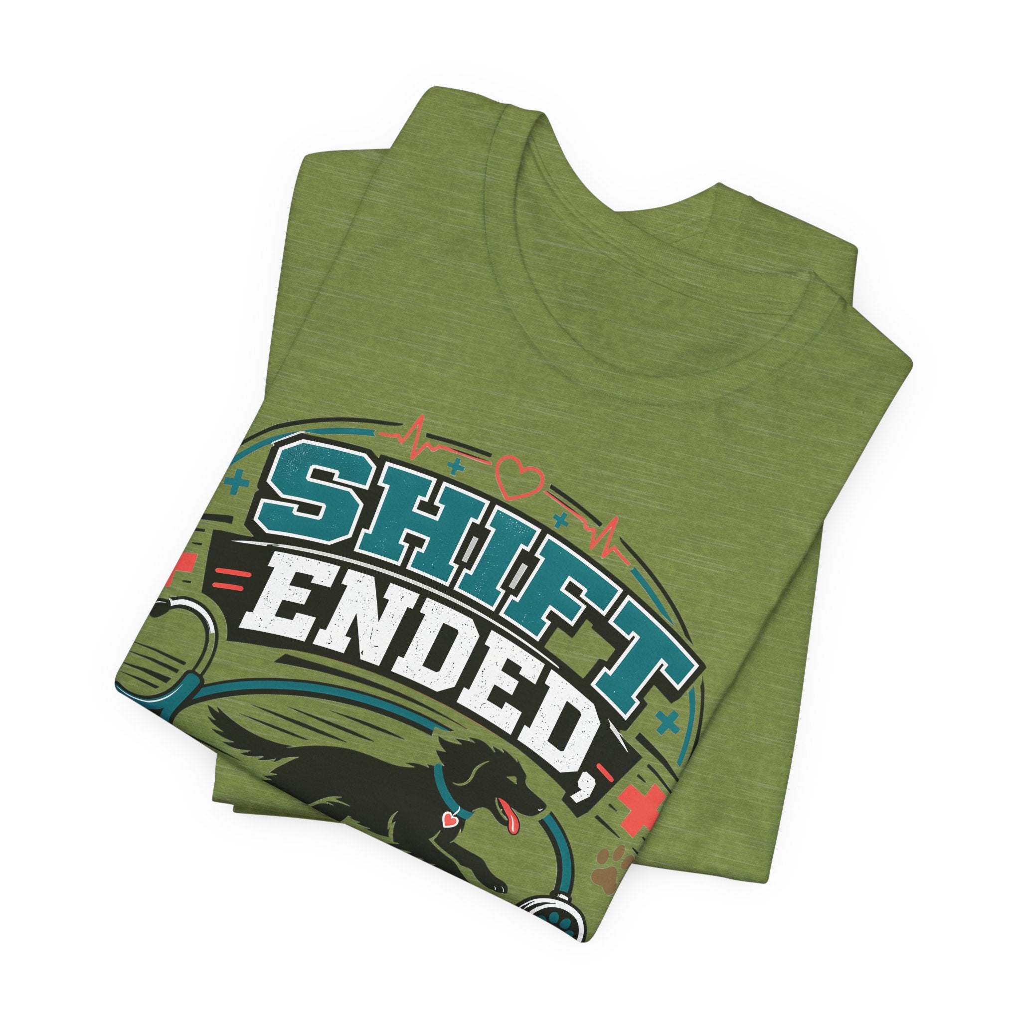 Shift Ended Leash Grabbed Dog Lover Tee