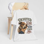 "Devoted To The Dog Who Chose Me" Dog Lover T-Shirt — Dog Mom Graphic Tee