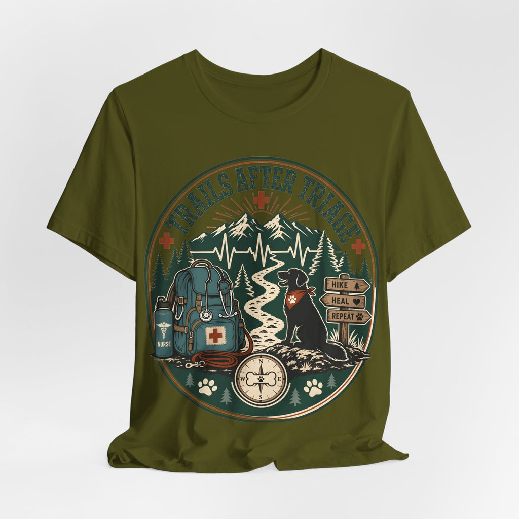Trails After Triage Hiking Tee — Search & Rescue Outdoor Crew Shirt