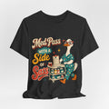 "Med Pass With A Side Of Sass" Nurse T-Shirt — Funny Nurse Graphic Tee