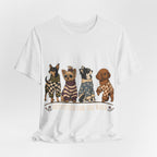 "Outfitted for the Walk" — Stylish Dog Mom T-Shirt