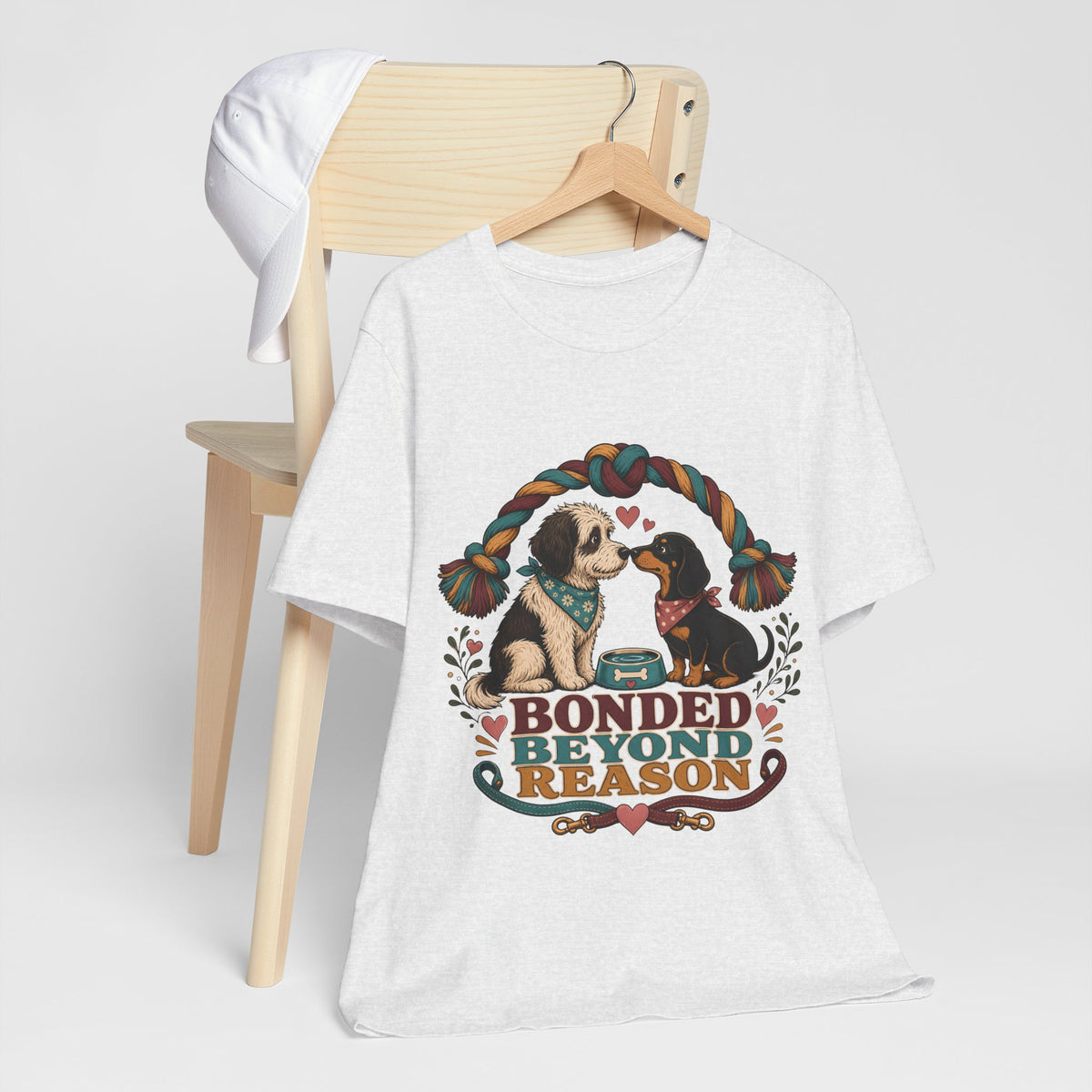 "Bonded Beyond Reason" Two Dogs T-Shirt — Retro Dog Lover Graphic Tee