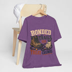"Bonded By Trails And Treat Crumbs" Dog Lover T-Shirt — Hiking Dog Graphic Tee