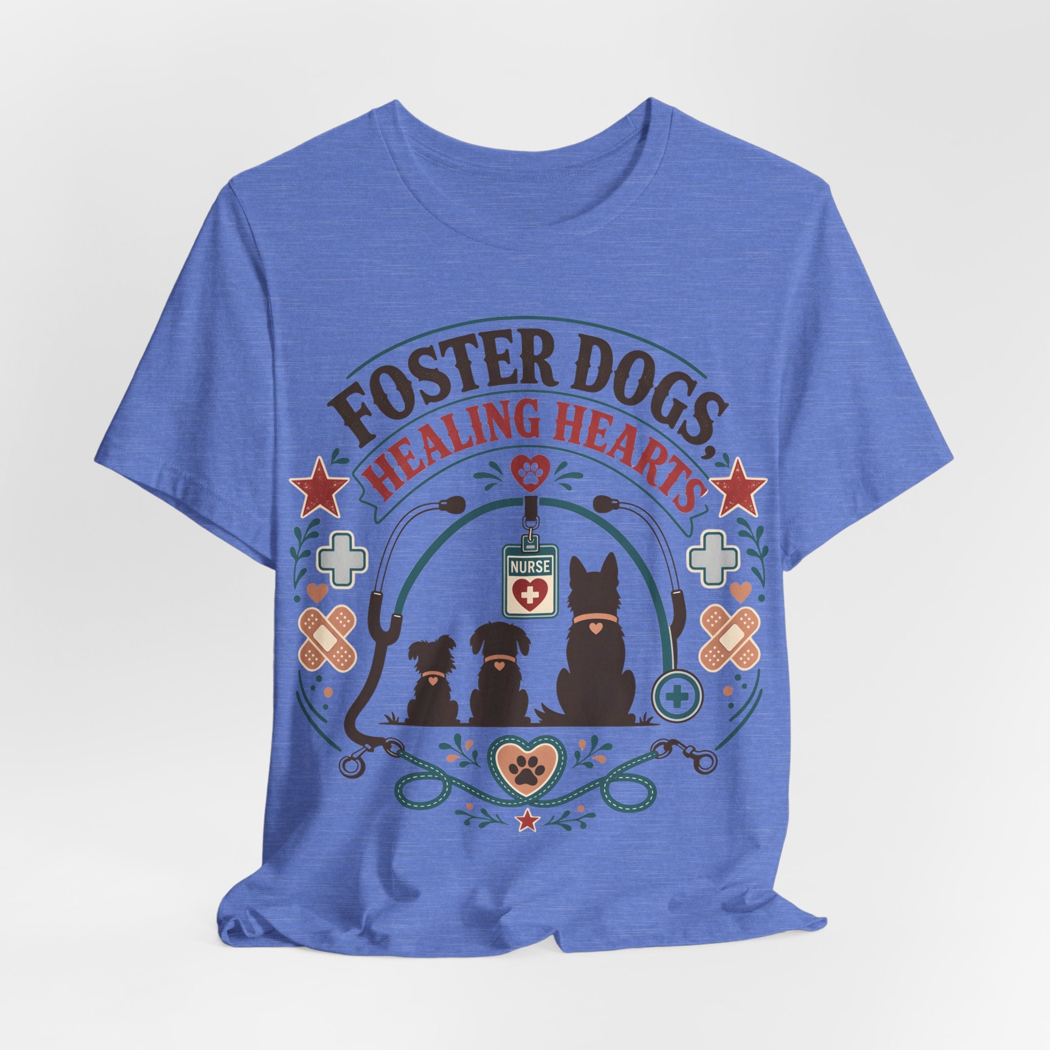 Foster Dogs Healing Hearts T‑Shirt — Rescue Dog Lover Tee