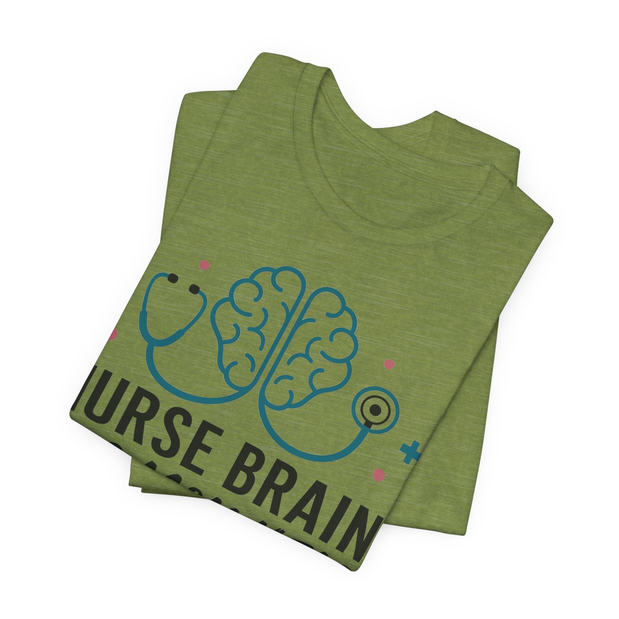 Nurse Brain Dog Mom Heart T‑Shirt - Cute Nurse & Dog Mom Graphic Tee