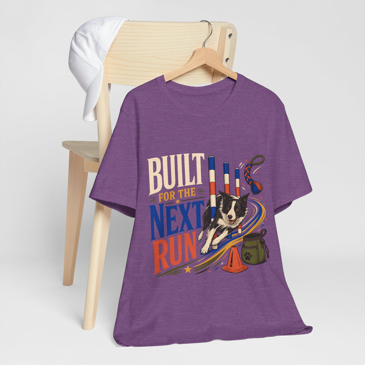 "Built for the Next Run" — Border Collie Agility Dog T-Shirt