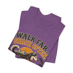 "Walk Far. Snack Often." — Hiking Dog Lover T-Shirt
