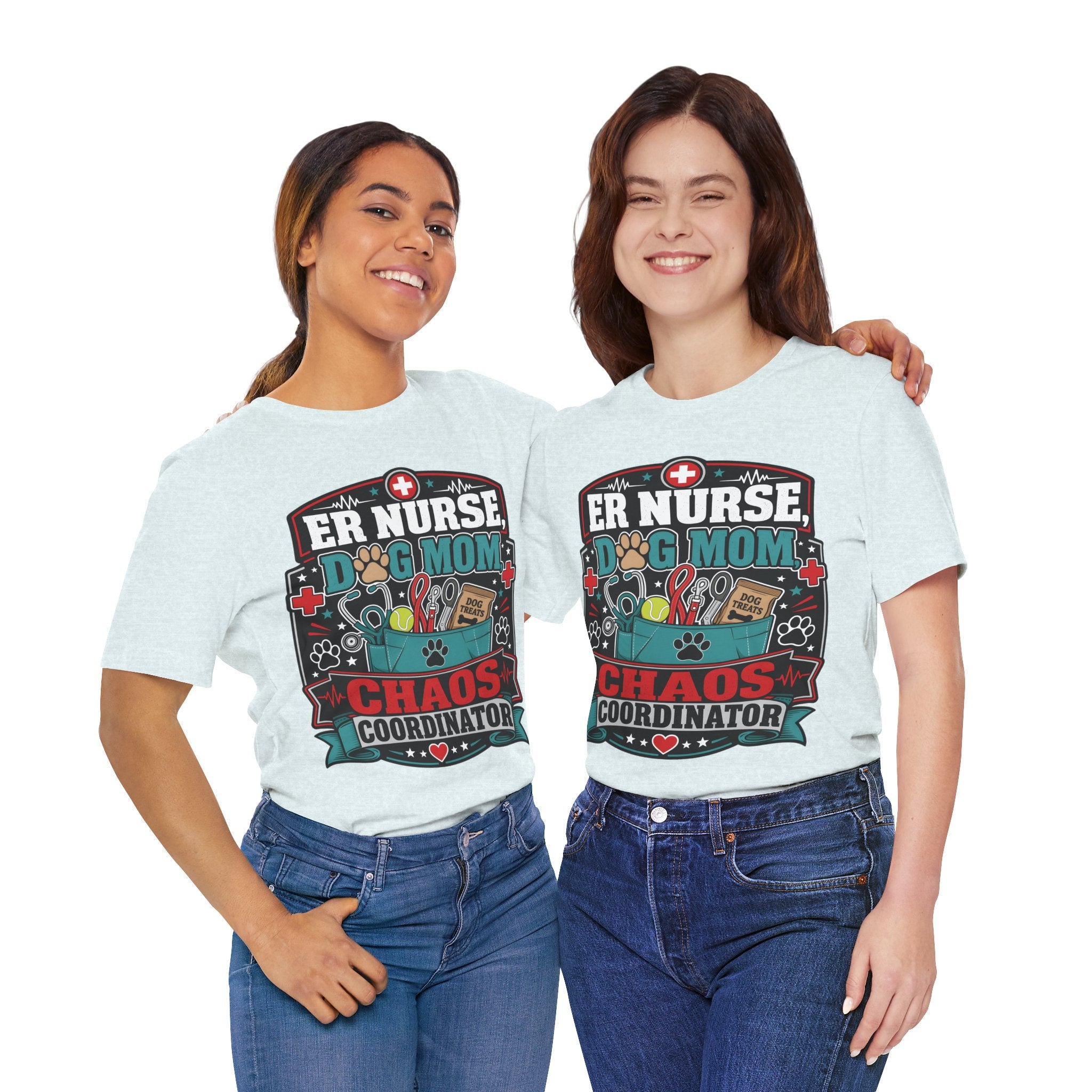 ER Nurse Dog Mom T-Shirt — "Chaos Coordinator" Graphic Tee