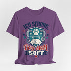 ICU Strong Dog Mom Tee - Nurse Dog Paw Rescue Shirt