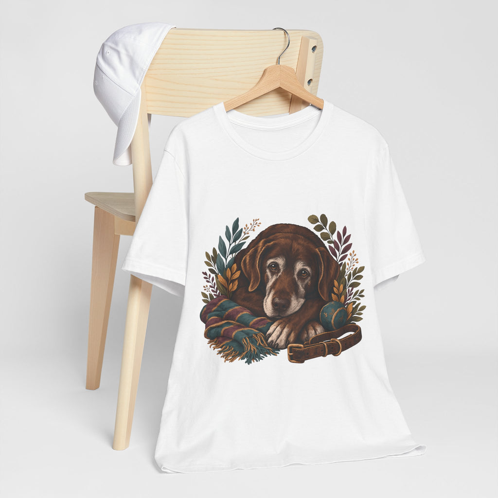 "Vintage Dog Portrait" T-Shirt — Sophisticated Senior Dog Graphic Tee
