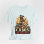"Chaos Has a Favorite" — Funny Feral Terrier Dog Mom T-Shirt