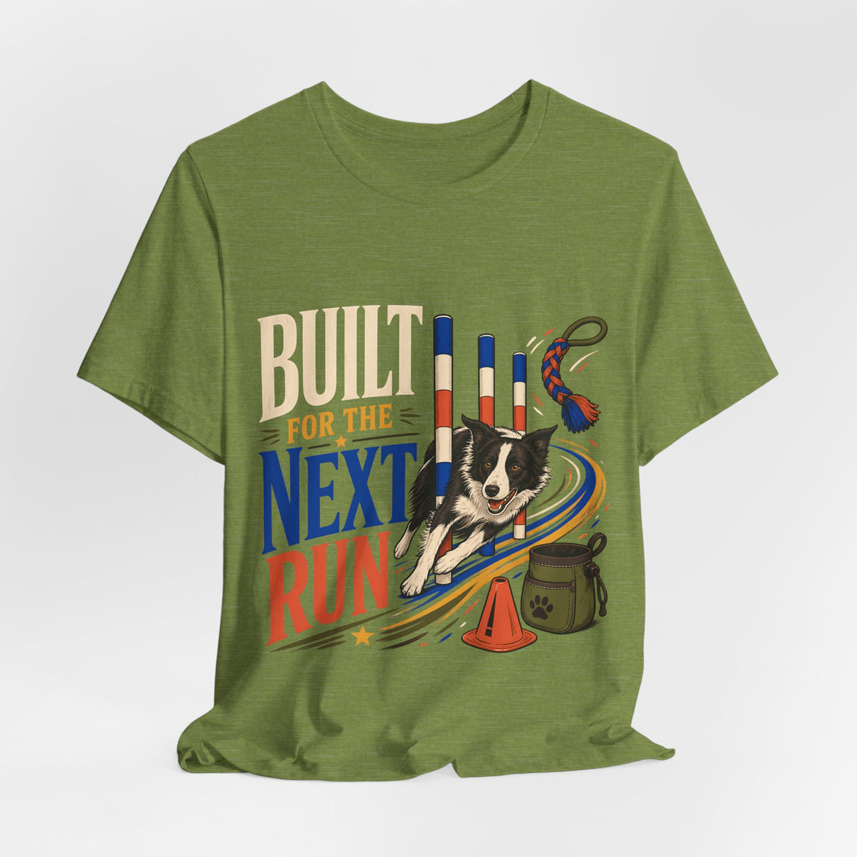 "Built for the Next Run" — Border Collie Agility Dog T-Shirt
