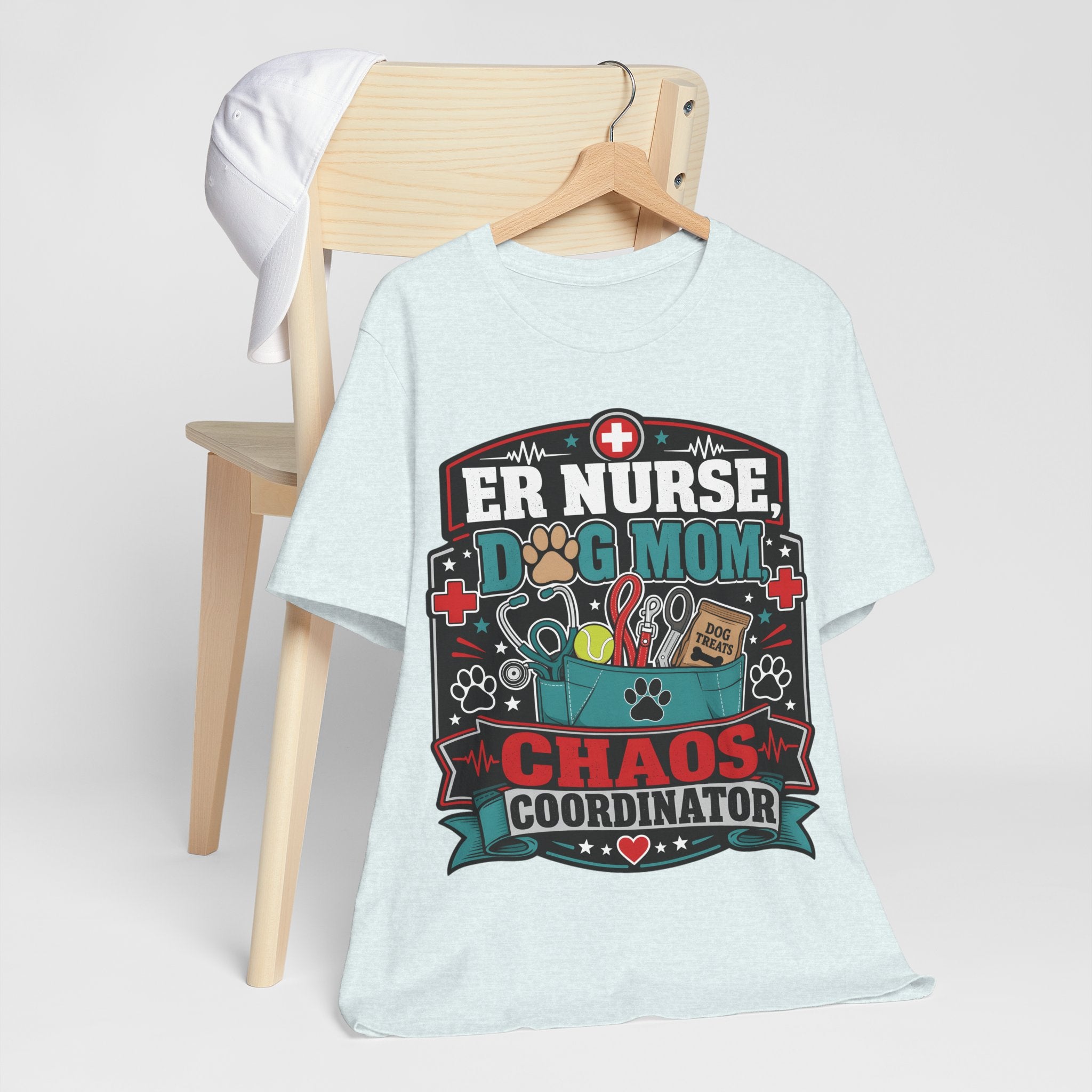 ER Nurse Dog Mom T-Shirt — "Chaos Coordinator" Graphic Tee