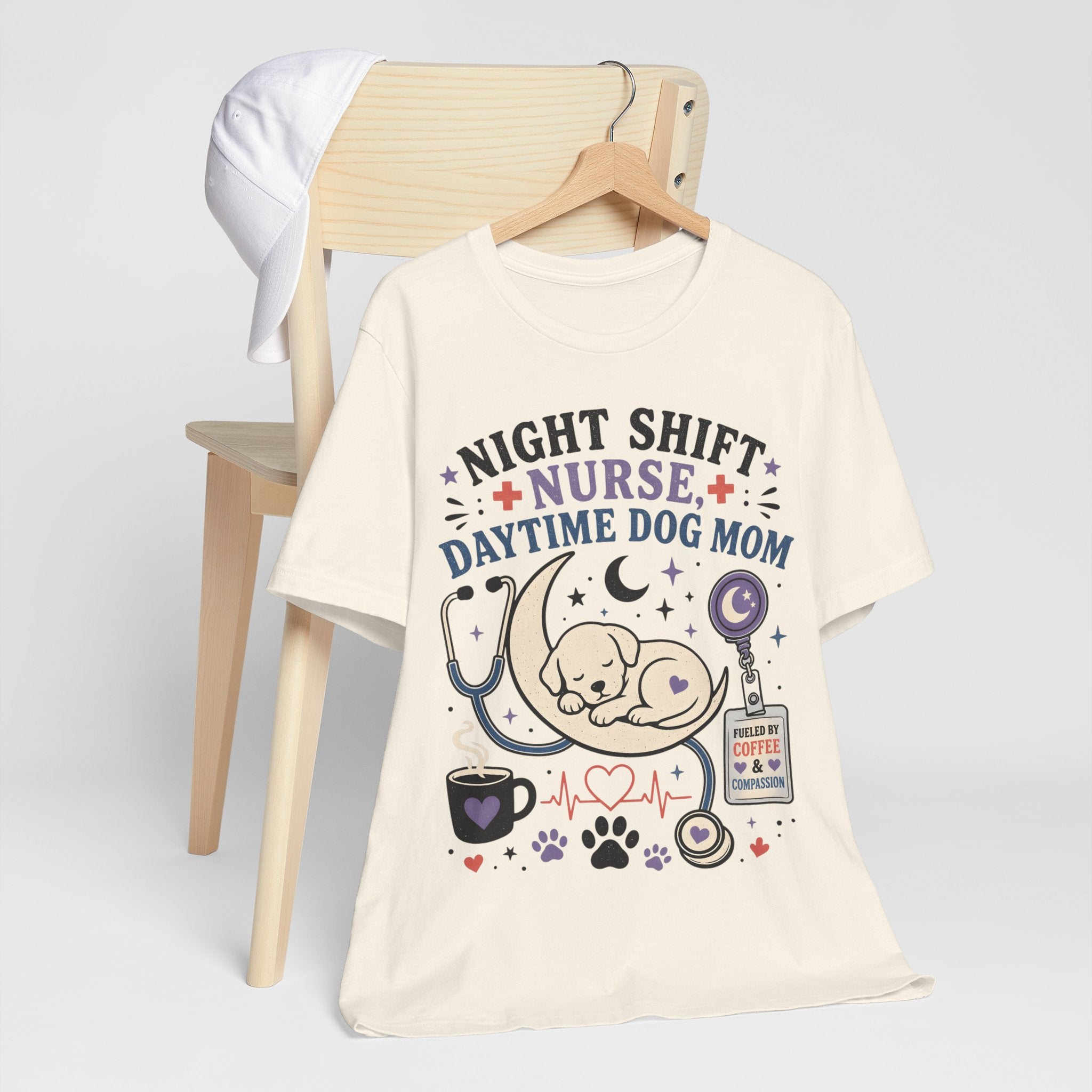 Night Shift Nurse Daytime Dog Mom T-Shirt