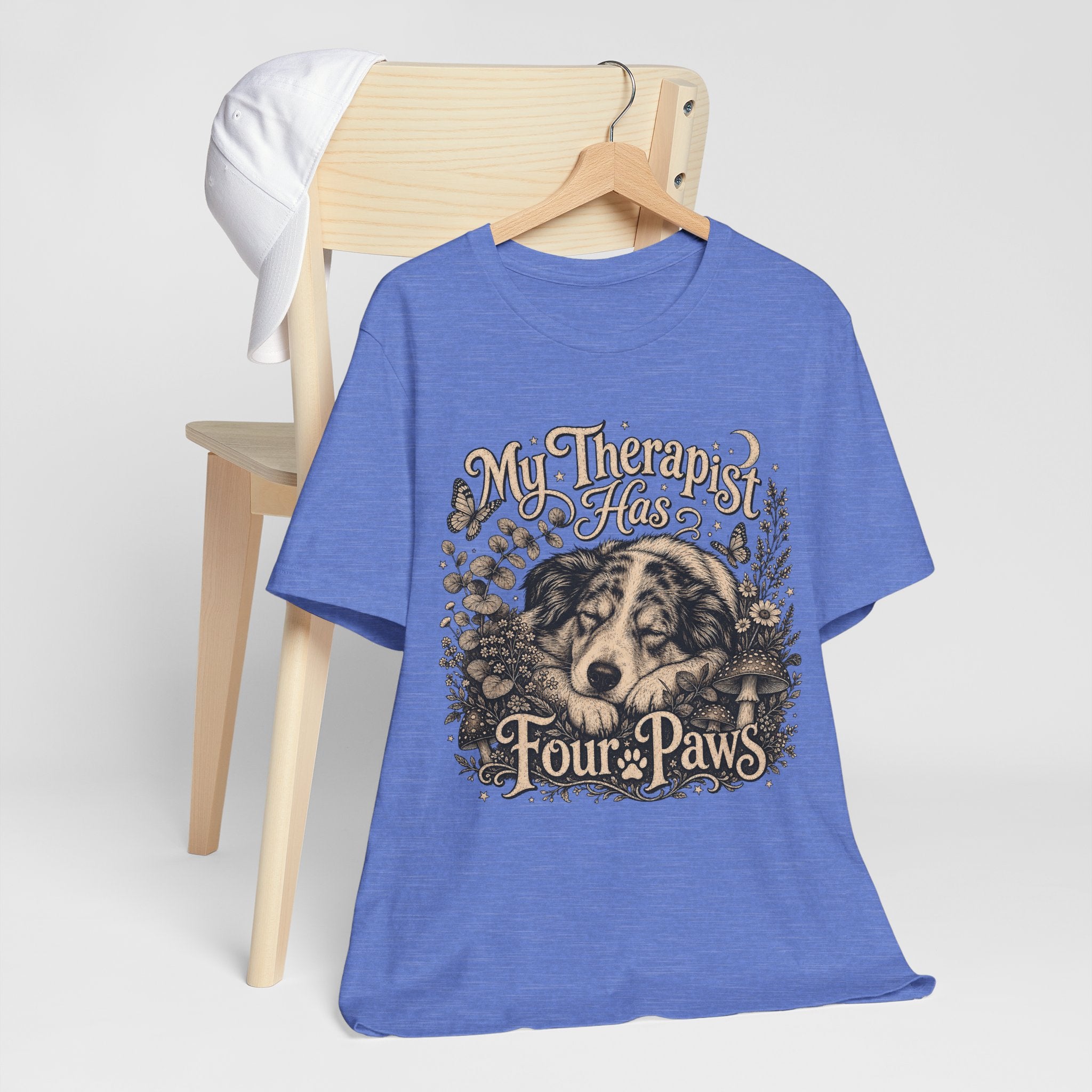 Dog Lover T-Shirt — "My Therapist Has Four Paws" Graphic Tee