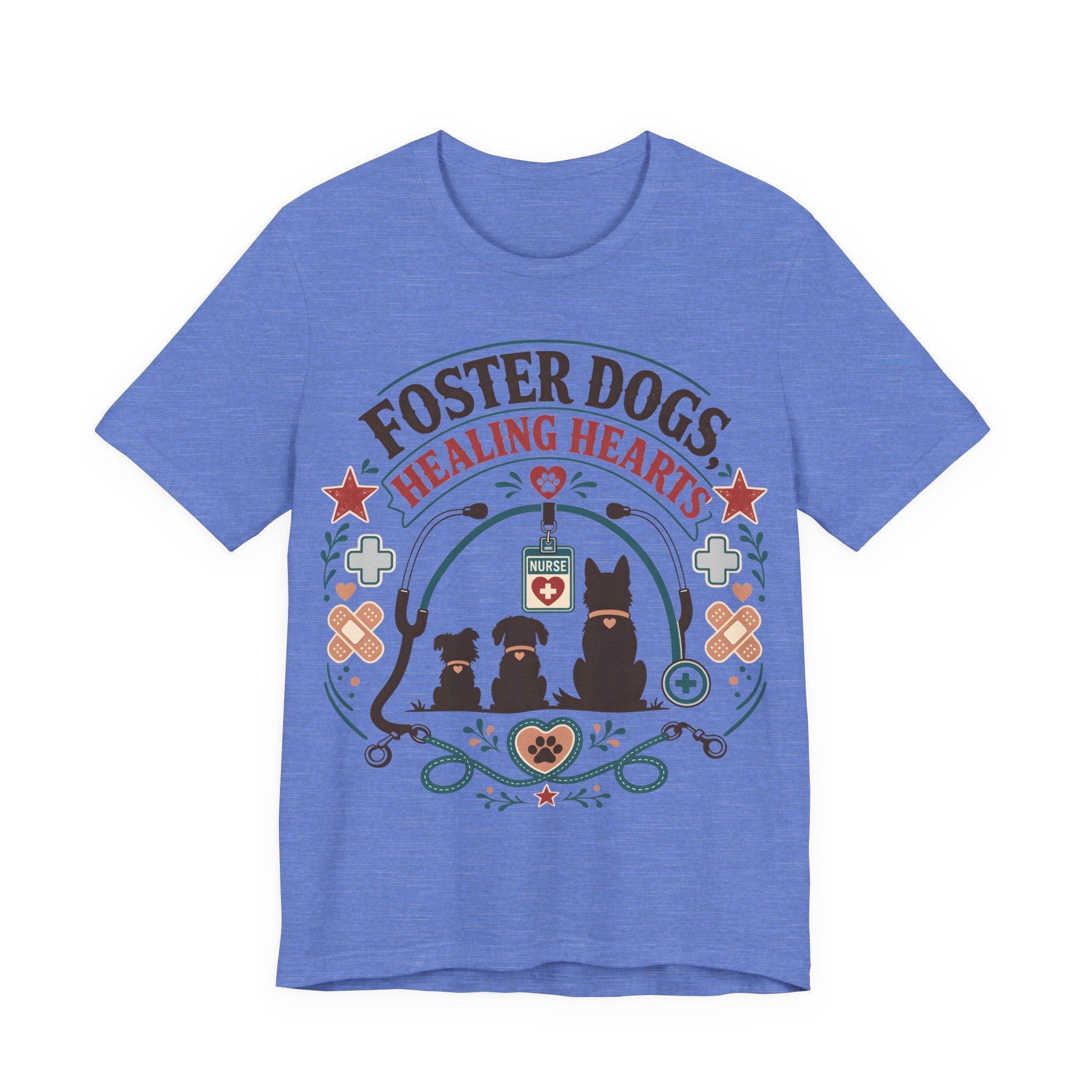 Foster Dogs Healing Hearts T‑Shirt — Rescue Dog Lover Tee