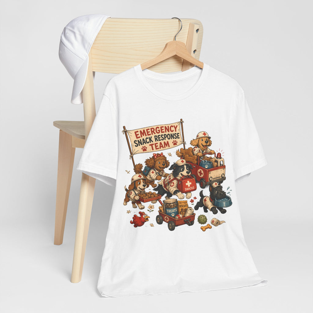 Emergency Snack Response Team T‑Shirt — Cute Rescue Dogs Graphic Tee