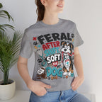 Dog Lover Nurse T-Shirt — "Feral After Shift, Soft for My Dog" Cute Veterinary Nurse Tee