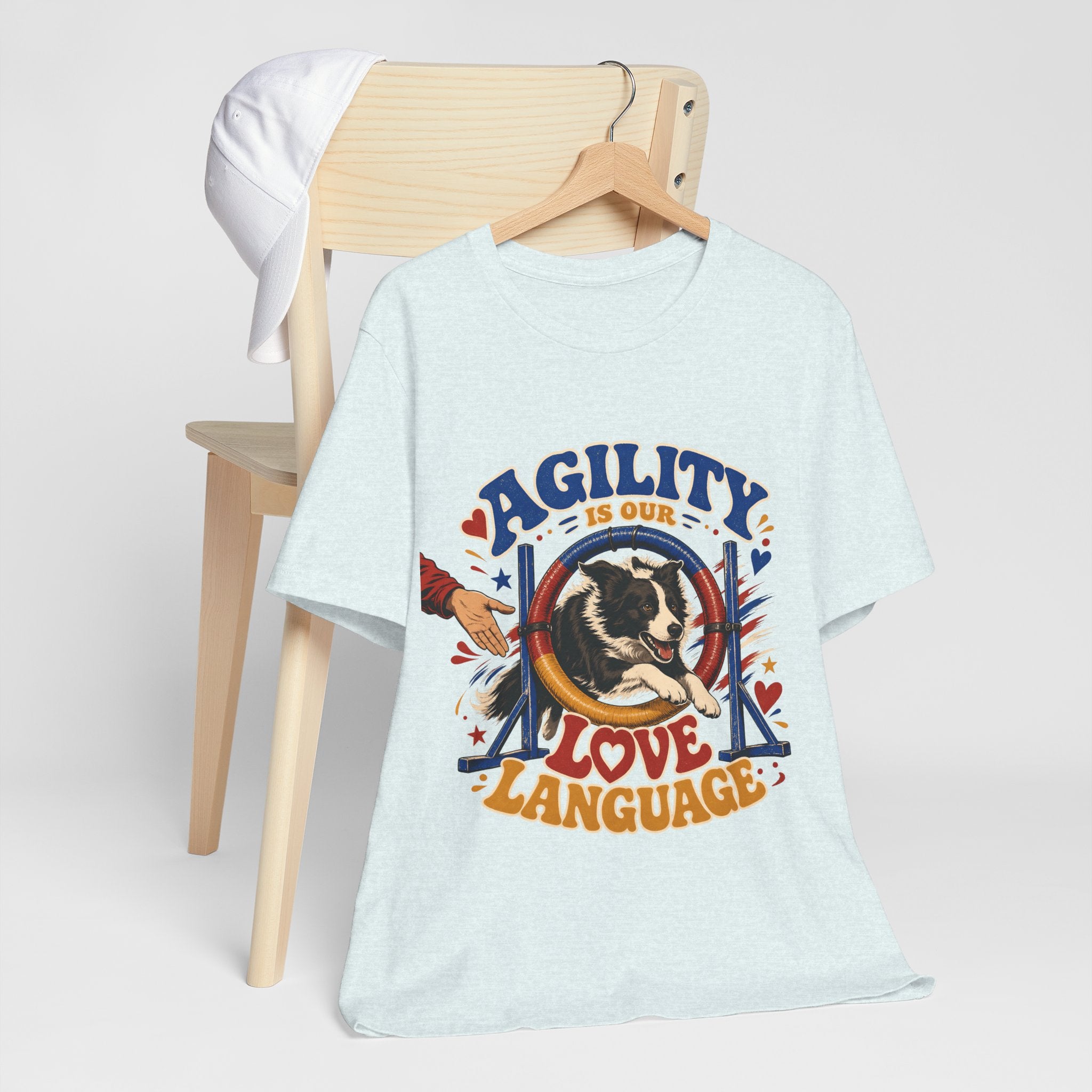 "Agility Is Our Love Language" Dog Lover T-Shirt — Agility Dog Graphic Tee