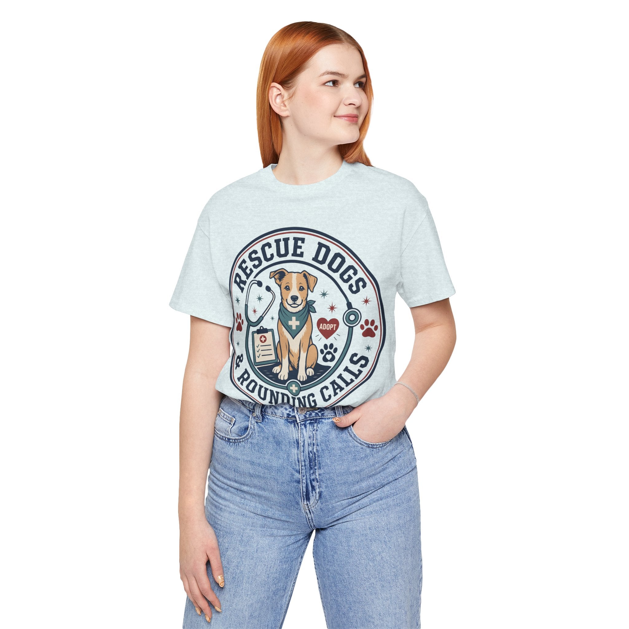 Rescue Dogs & Rounding Calls Tee — Veterinary Vet Tech Animal Rescue Shirt