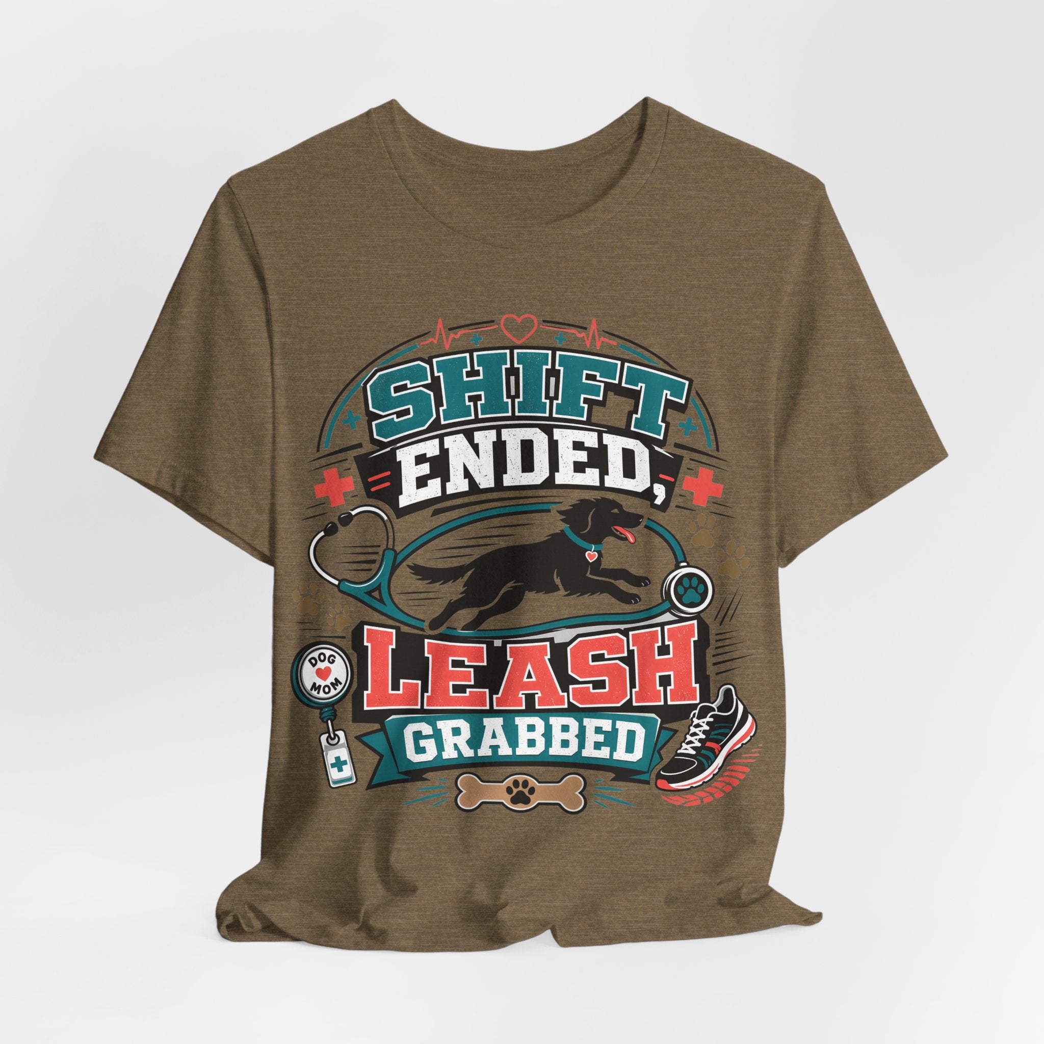 Shift Ended Leash Grabbed Dog Lover Tee