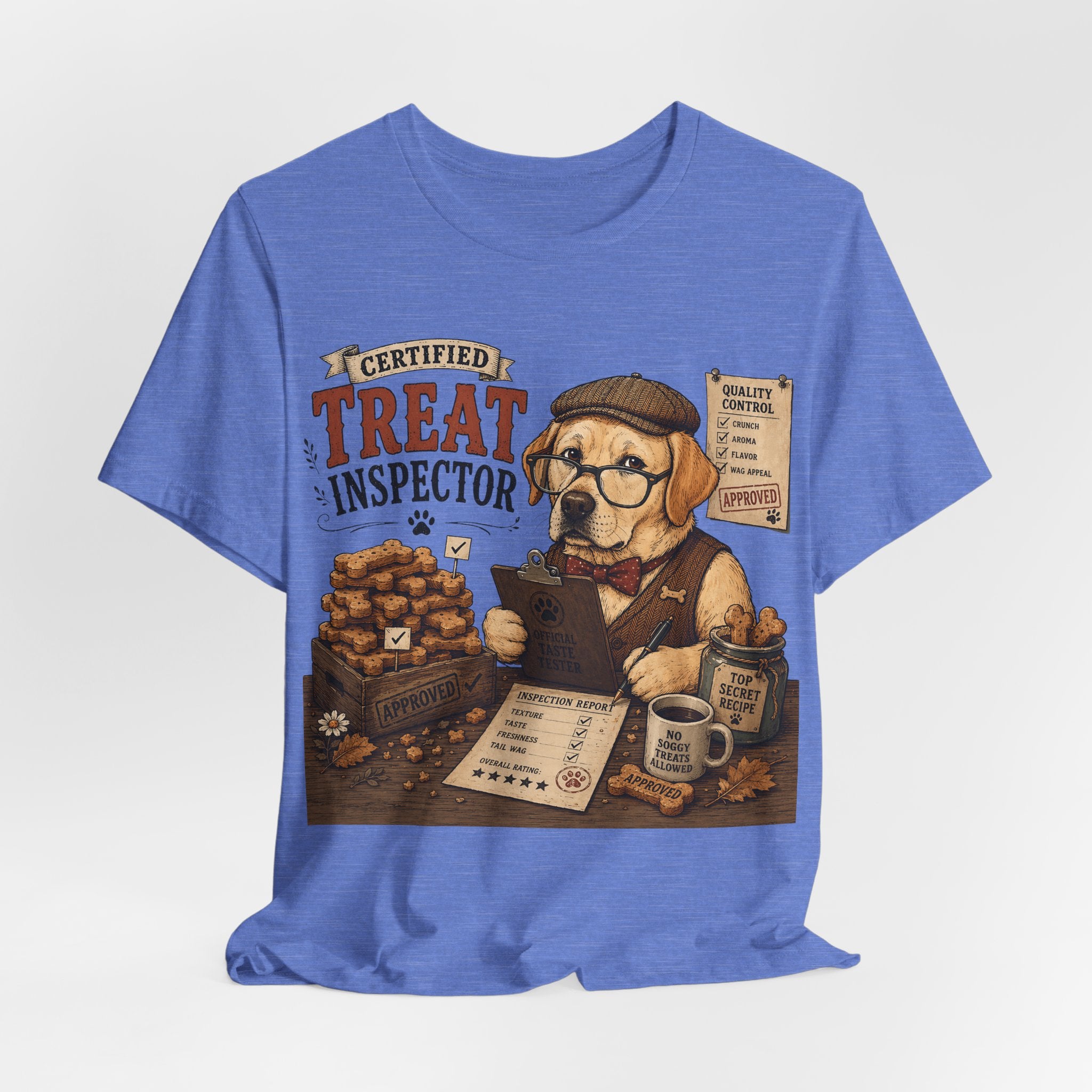 Certified Treat Inspector T-Shirt — Cute Retro Dog Cookie Inspector Tee