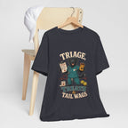 "Triage, Treats & Tail Wags" Dog Lover T-Shirt — Dog Nurse Graphic Tee
