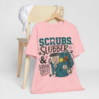Scrubs, Slobber & Survival Coffee Tee — Funny Vet Nurse Shirt