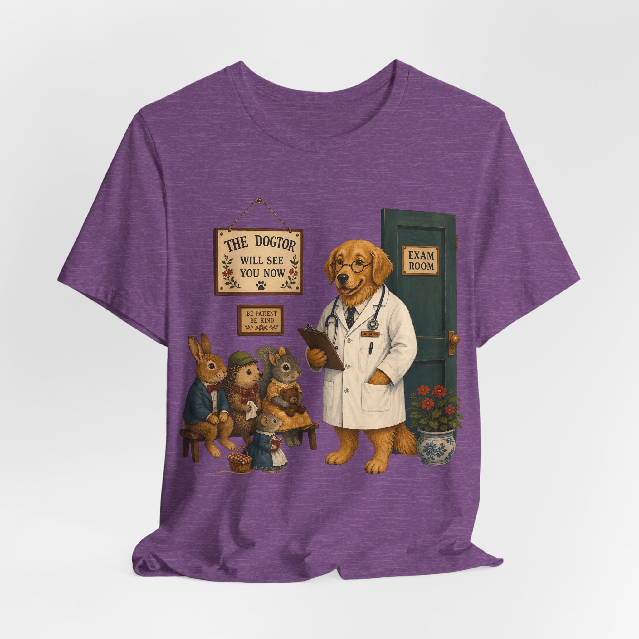 Dog Doctor Tee — Vintage Veterinary Illustration T-Shirt (The Doctor Will See You Now)