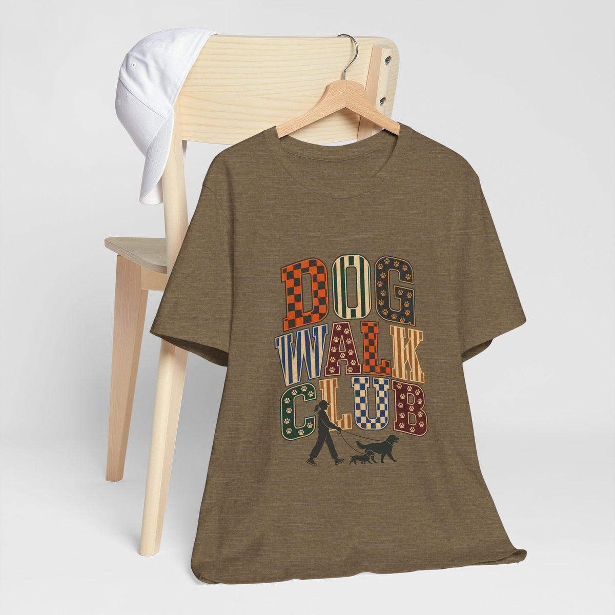 "Dog Walk Club" T-Shirt — Retro Dog Walker Graphic Tee