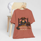 "On Call For Snacks" T-Shirt — Humorous Boxer Dog Graphic Tee