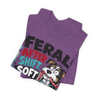 Dog Lover Nurse T-Shirt — "Feral After Shift, Soft for My Dog" Cute Veterinary Nurse Tee