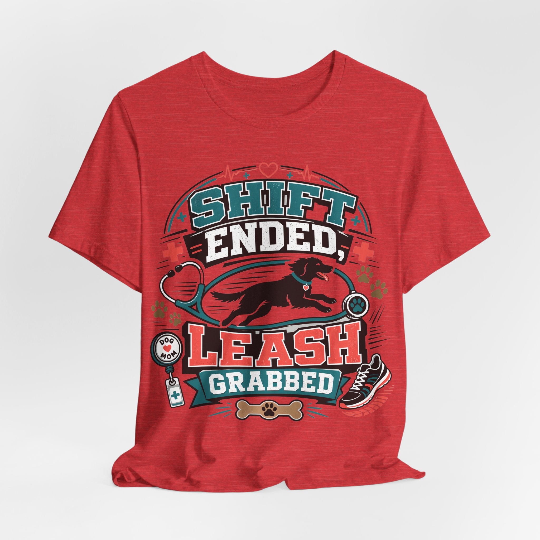 Shift Ended Leash Grabbed Dog Lover Tee