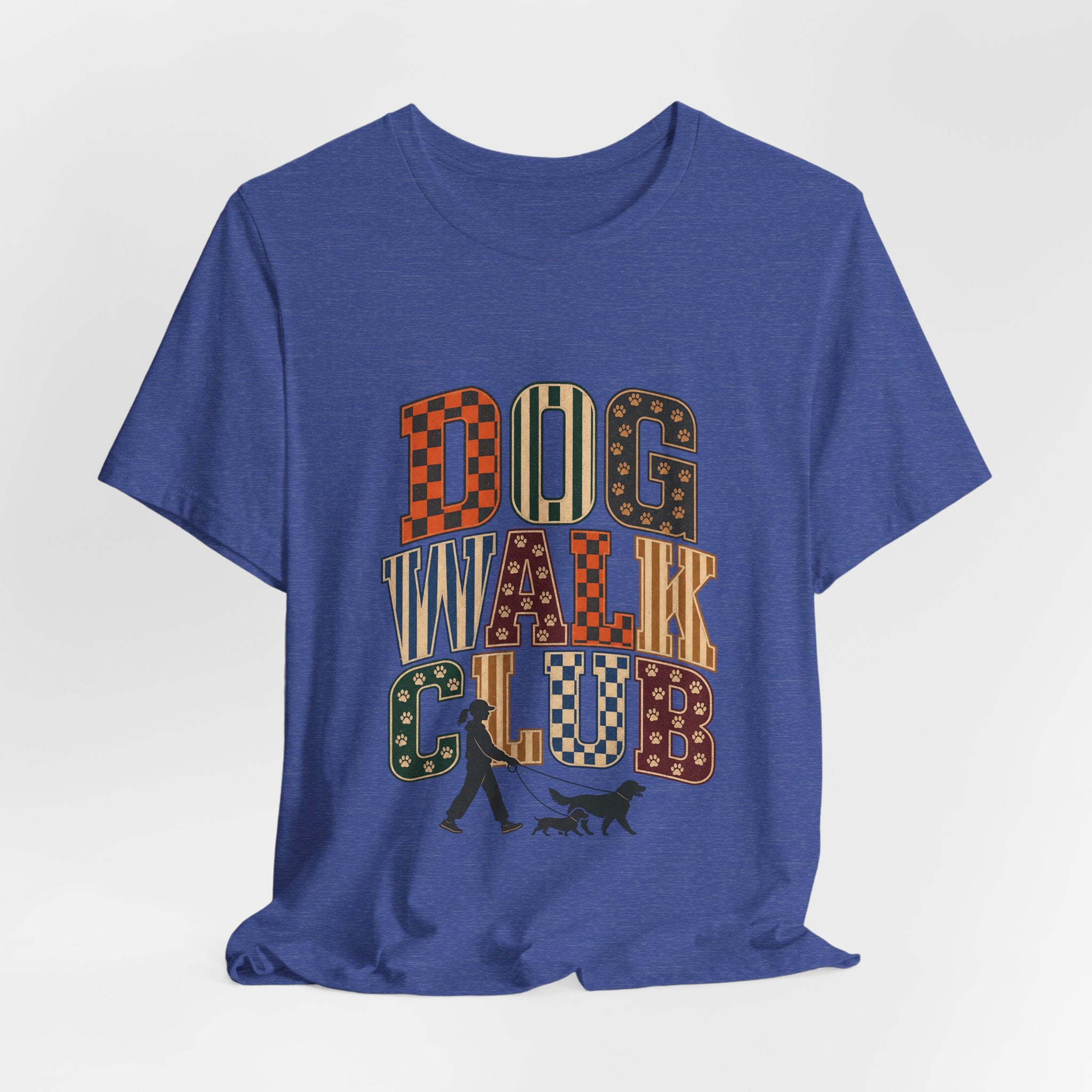 "Dog Walk Club" T-Shirt — Retro Dog Walker Graphic Tee