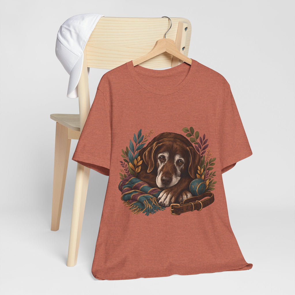 "Vintage Dog Portrait" T-Shirt — Sophisticated Senior Dog Graphic Tee