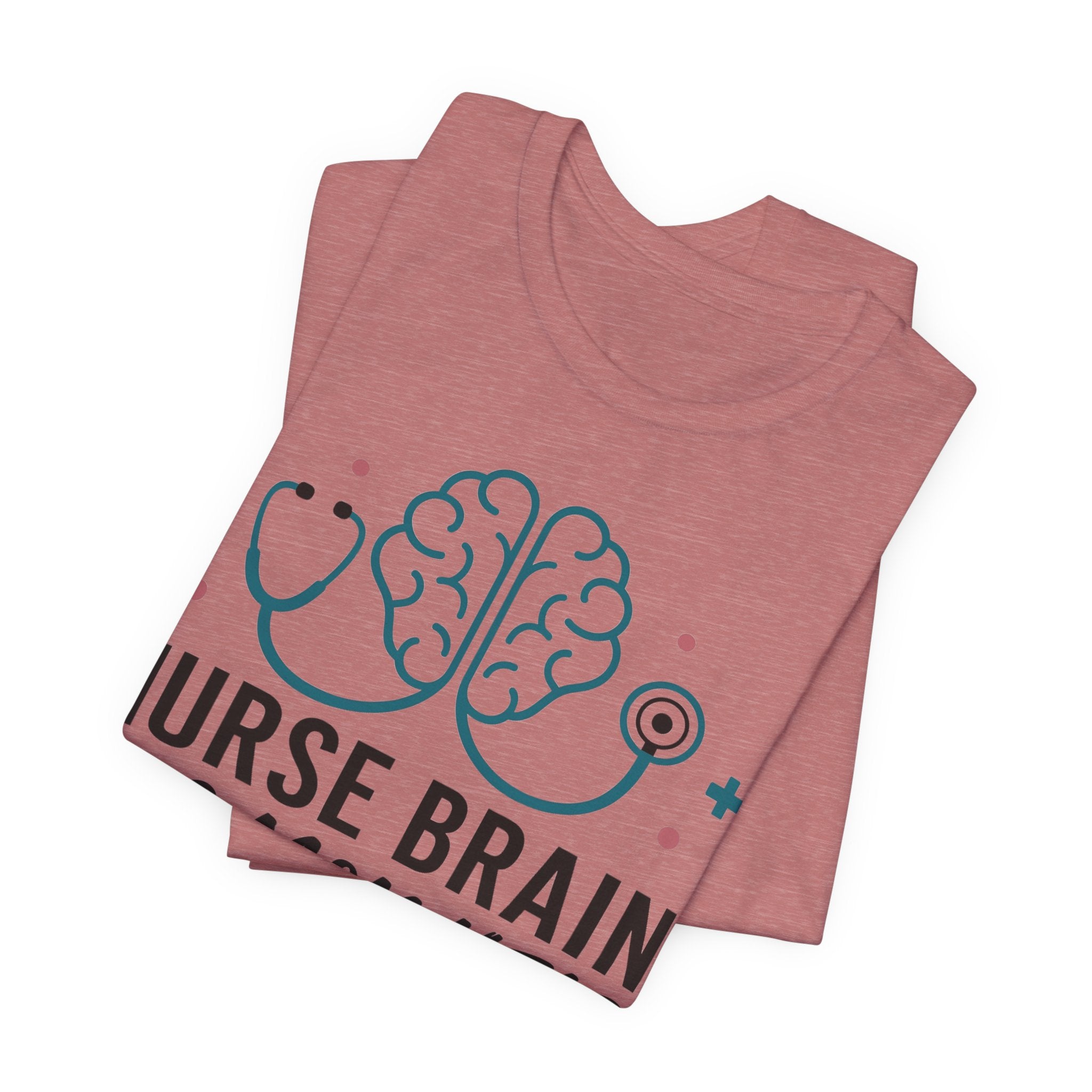 Nurse Brain Dog Mom Heart T‑Shirt - Cute Nurse & Dog Mom Graphic Tee