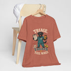 "Triage, Treats & Tail Wags" Dog Lover T-Shirt — Dog Nurse Graphic Tee