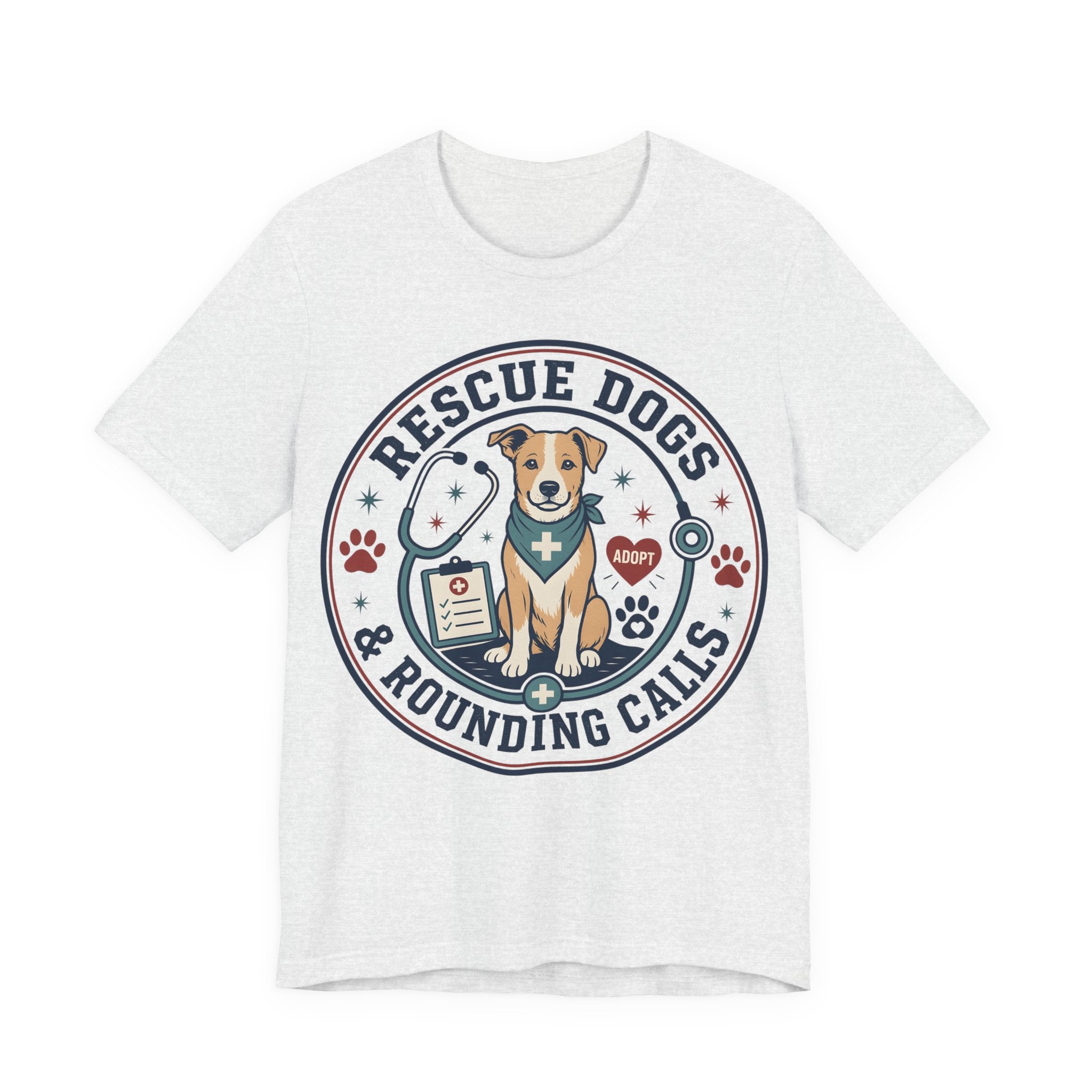 Rescue Dogs & Rounding Calls Tee — Veterinary Vet Tech Animal Rescue Shirt